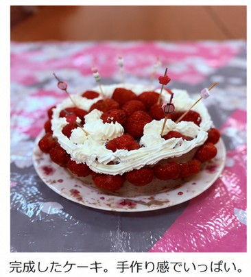 手作り苺ケーキ完成
